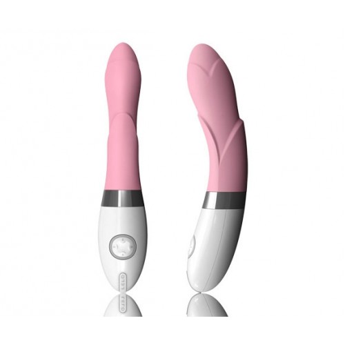 Розовый вибратор украшенный лепестками Iris Pink