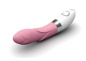Розовый вибратор украшенный лепестками Iris Pink