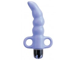 Сиреневый анальный водонепроницаемый вибростимулятор UNISEX CURVED PLUG SMALL PURPLE - 11 см.