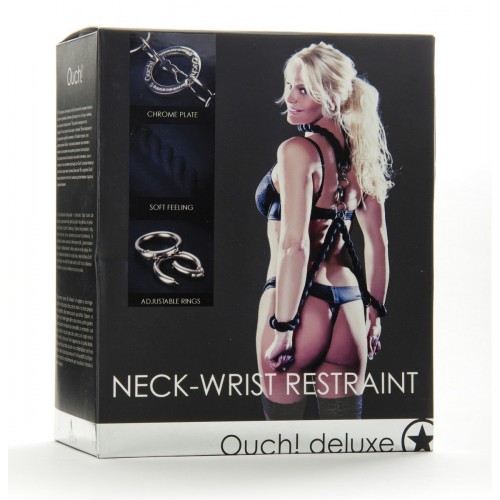 Комплект Neck-Wrist Restraint: наручники и ошейник  