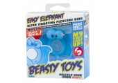 Голубое кольцо Beasty Toys Easy Elephant с вибрацией и светящимися глазами
