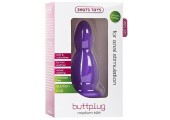 Фиолетовая анальная втулка Medium Buttplug среднего размера - 10,5 см.