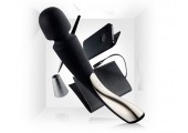 Большой профессиональный массажер Smart Wand Large черного цвета
