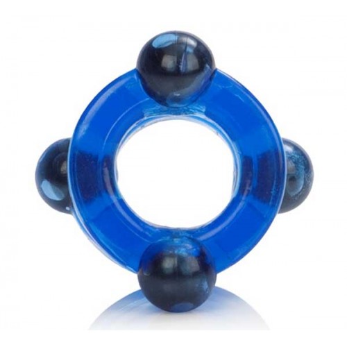 Голубое двойное эрекционное кольцо с магнитами Magnetic Power Ring