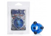 Голубое двойное эрекционное кольцо с магнитами Magnetic Power Ring