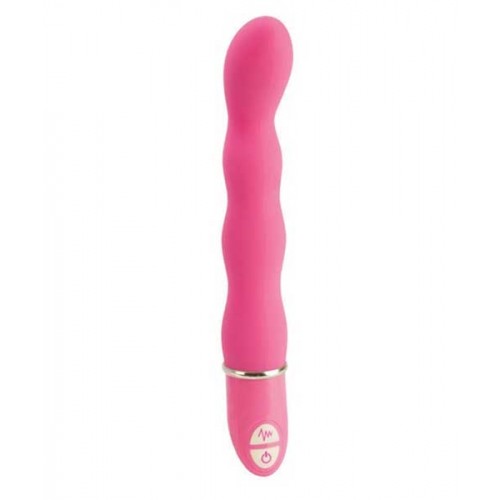 Розовый силиконовый вибратор Lia Magic Wands