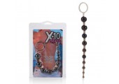 Черная анальная цепочка X-10 BEADS