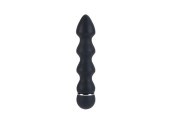 Анальная елочка 10-Function Tapered Anal Trainer рефленый с вибрацией черный