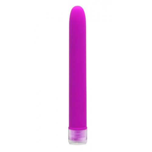 Фиолетовый вибратор Neon Slim из супер-мягкого материала