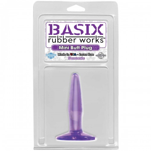Анальная пробка фиолетовая BASIX - 11,4 см.