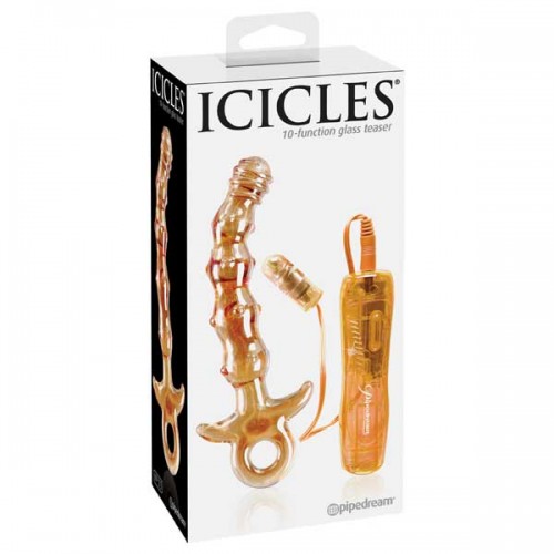 Стеклянный анальный вибратор ICICLES № 15 - 17,1 см