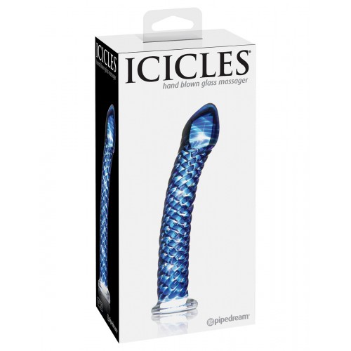 Стеклянный анальный стимулятор ICICLES №29 - 19,7 см.