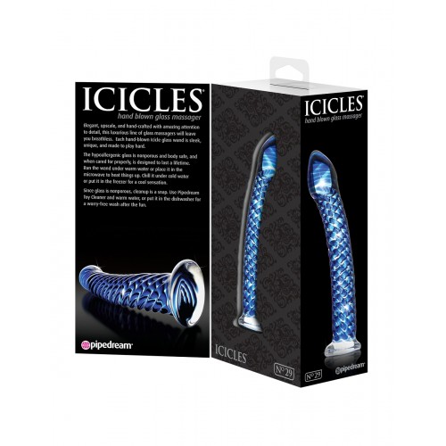 Стеклянный анальный стимулятор ICICLES №29 - 19,7 см.