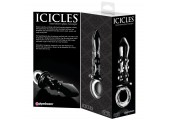 Стеклянный анальный стимулятор ICICLES №37 - 16 см.