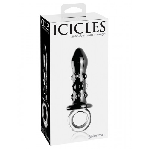 Стеклянный анальный стимулятор ICICLES №37 - 16 см.