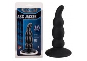 Чёрный анальный стимулятор ASS JACKER - 12 см.