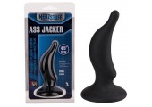 Чёрная анальная пробка ASS JACKER - 12 см.
