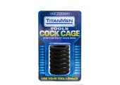 Черная сжимающая утяжка TITAN COCK CAGE