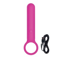 Розовый мини-вибратор с кольцом L3.5 Lust by JOPEN - 12,75 см.