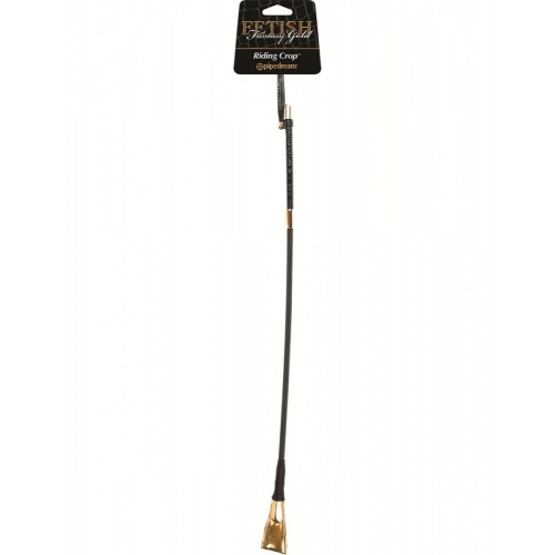 Чёрный с золотом стек Riding Crop