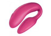Розовый вибромассажёр для двоих We-Vibe 4 Plus на радиоуправлении