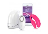 Розовый вибромассажёр для двоих We-Vibe 4 Plus на радиоуправлении
