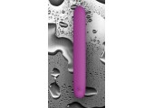 Плоский фиолетовый вибромассажер Serenity Purple USB из силикона - 20,3 см.