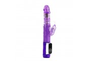 Фиолетовый вибратор хай-тек Butterfly Prince - 24 см.