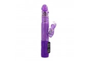 Фиолетовый вибратор Up and Down Love Doudse с ротацией - 22,4 см.