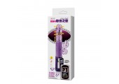 Фиолетовый вибратор Up and Down Love Doudse с ротацией - 22,4 см.