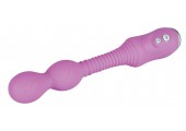 Фиолетовый силиконовый вибратор VIBE THERAPY ORBITO - 15 см.
