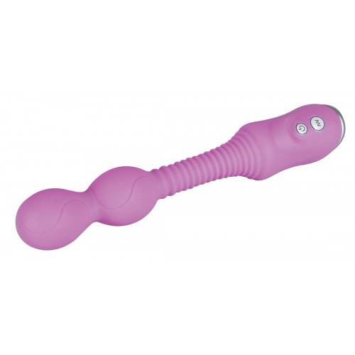 Фиолетовый силиконовый вибратор VIBE THERAPY ORBITO - 15 см.
