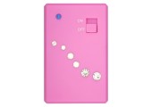 Розовый мини-массажер CRYSTAL MINI VIBE - 11 см.