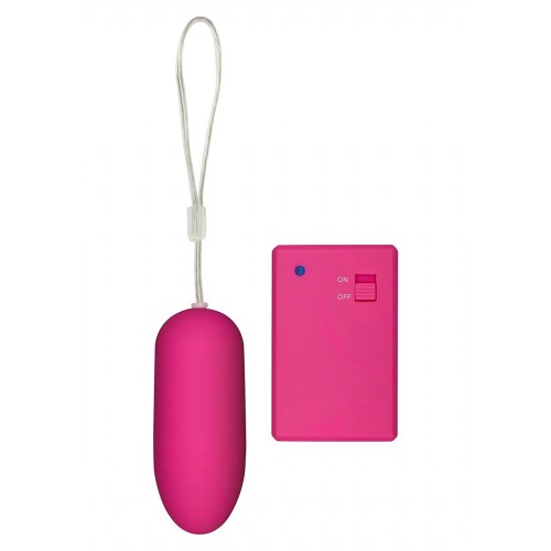 Розовое виброяйцо с дистанционным управлением Funky Remote Egg - 7,5 см.
