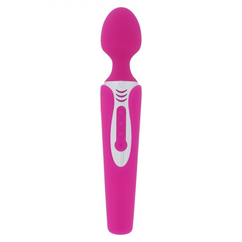 Розовый вибростимулятор LEGEND MASSAGER - 20 см.
