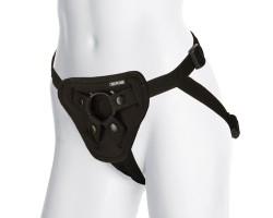 Трусики Luxe Harness Black с насадкой