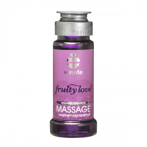 Лосьон для массажа Swede Fruity Love Massage Raspberry/Grapefruit с ароматом малины и грейпфрута - 50 мл.
