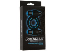 Эрекционное кольцо с вибростимуляторами OPTIMALE Vibrating Double C-Ring 