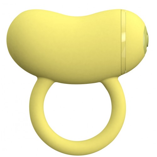 Желтое виброкольцо на пенис ENZO COUPLES RING 