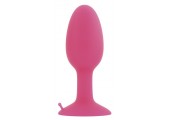 Розовая анальная втулка со стальным шариком внутри POPO Pleasure - 8,5 см.
