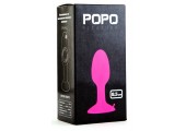Розовая анальная втулка со стальным шариком внутри POPO Pleasure - 8,5 см.