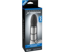 Чёрная насадка Silicone Gladiator Extension - 14 см.