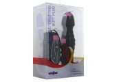 Чёрный анальный стимулятор с вибрацией THRUSTING BLACK - 17,5 см.