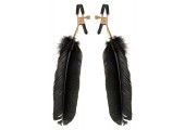 Зажимы на соски с крупными пёрышками GOLD FEATHER NIPPLE CLAMPS 