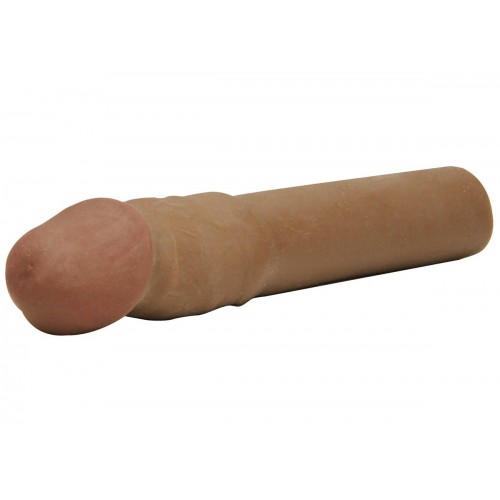 Темная насадка-удлинитель CyberSkin 3 inch Transformer Penis Extension Dark - 19 см.