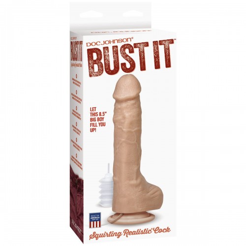 Фаллоимитатор-реалистик на присоске Bust It - 23 см.
