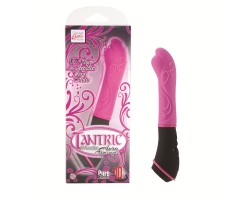 Розовый вибромассажер из силикона TANTRIC AURA MASSAGER - 15 см.