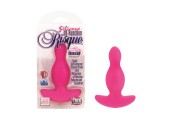 Розовый анальный плаг из силикона с 10 функциями SILICONE RISQUE - 10 см.