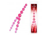 Розовые анальные бусы Crazy Pleasure - 32 см.
