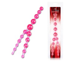 Розовые анальные бусы Crazy Pleasure - 32 см.